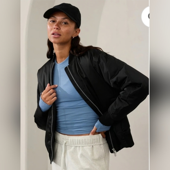 Athleta Jackets & Blazers - Athleta Sateen Bomber Jacket Coat NWT XL TALL